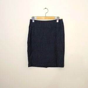 Dynamite| Dark Grey Pencil Skirt Back Zippered With Slit Cotton Polyester Blend